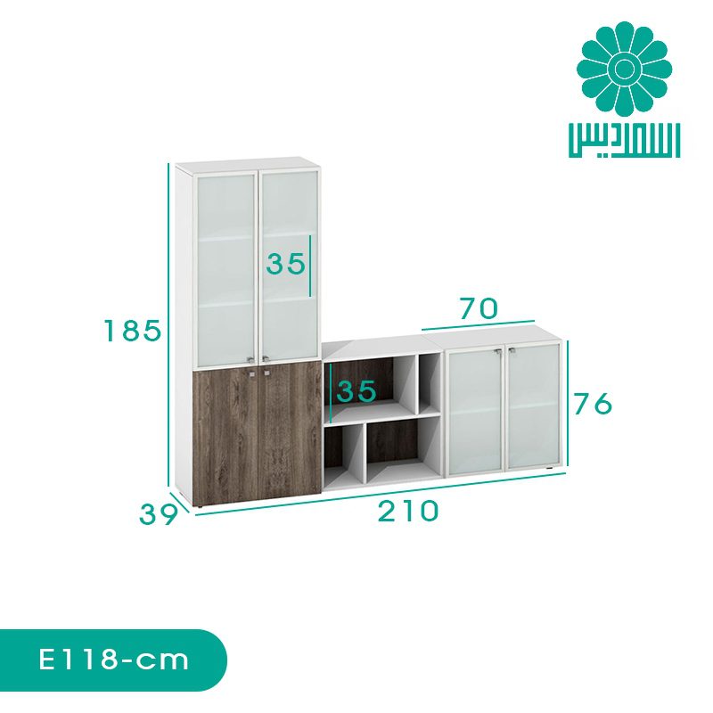 کمد اداری اسمردیس مدل E118 کمد اداری اسمردیس مدل E118